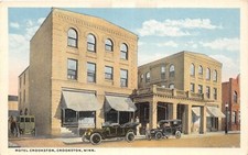 H66/ Crookston Minnesota Postcard c1910 Hotel Crookston Automobile 96 picture