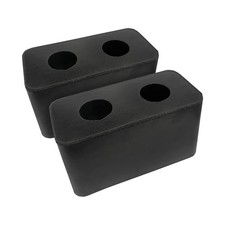 2 Pack Reinforced Rubber Dock Bumper 6” x 3.25” x 3” inch - Molded Rectangle Buf picture