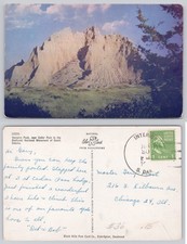 Vampire Peak Badlands National Monument SD Postcard 1957 Kodachrome picture