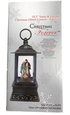 Christmas is Forever Christmas Glitter Lantern Nativity 10.5 inches Open Box picture