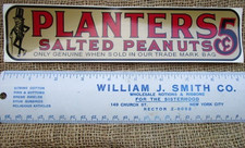 VINTAGE REPLACEMENT STICKER PLANTERS PEANUTS 5c GLASS STORE COUNTERTOP JAR picture