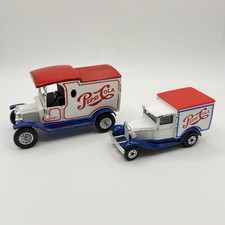 Vintage Pepsi Cola Diecast Delivery Trucks Lot of 2 Matchbox Ford Model T picture