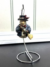 Boyds Bears Willie With Broom Snowman Christmas Ornament Folkstone Box picture