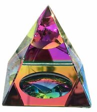 Crystal Iridescent Pyramid - Rainbow Colors 4.5