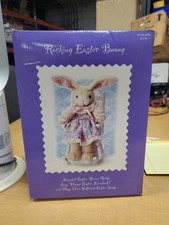 Vintage 1994 Rocking Easter Bunny Animated Plush w/ Chair Original Box READ picture