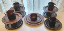 Vintage Arabia Finland Ruska 17 Pc Coffee Tea Set Ulla Procope Mid Century... picture