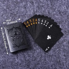 Diamond Waterproof Black Golden Cards Plastic Poker Playing HD Deck of Cards picture