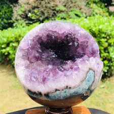 4.68 LB Natural Amethyst Geode Sphere Large Crystal Display Piece Healing 6795 picture
