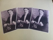 Harry Houdini, Reprint photo, Looking Very Serious, Heavily cuffed, in eve dress picture