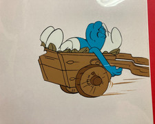 Original Hanna-Barbera Animation Production Cel Vintage SMURFS picture