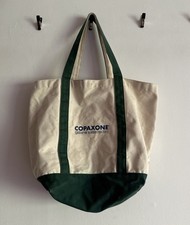 Vintage Pharmaceutical Promo Canvas Cotton Tote Bag Copaxone Teva Neuroscience picture