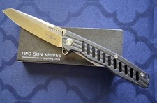 *NEW*🔥 TWO SUN Folding Knife w/M390 Blade & Titanium Hanlde   (TS16-M390-Satin) picture