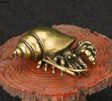 Brass Hermit Crab Hermit Crab Statue Small Sculpture Ornament Decoration Gift* picture