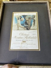 Picasso Framed Château Mouton Rothschild Original Label 1973 Highly Collectible picture