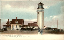 North Truro MA Lighthouse Highland Light Rotograph Co. c1905 Vintage Postcard picture