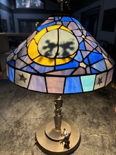 2003 Limited Edition Disney Tiffany Stained Glass Mickey & Minnie Mouse Lamp  picture