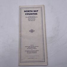 Vtg AAA Map North Bay Counties 1963 California 1960s Automobile Tourism  picture