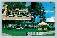 Marietta OH-Ohio, Evergreen Shade Motel & Steak House, Vintage Souvenir Postcard picture