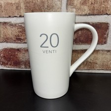Classic 2011 Starbuck Venti 20oz Tall Mug Matte White Ceramic Coffee Cup picture