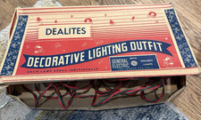 Vintage Rare Dealites Christmas 7 General Electric Lights Bulbs Great Box WORK picture