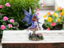 Ebros Amy Brown Art Gothic Violet Tribal Ebony Fairy Collectible Statue 6.9