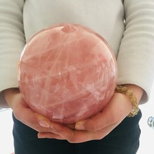 13.75LB Natural Crystal Pink Rose Quartz Ball Therapy Ball Sample 6250g picture