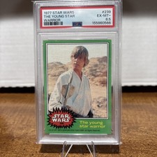 1977 Topps STAR WARS Original Trading Card THE YOUNG STAR WARRIOR #239 PSA 6.5 picture