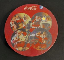 2002 Coca-Cola “Holiday Portraits” salad/dessert plates 8” Set 4 Like picture