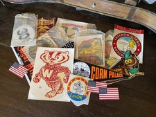 Vintage 1940s-1980s Sticker and Decal Lot of Places across America - Souvenirs picture
