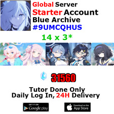 [Global] Blue Archive Starter Account 14x3* 31k+Pyroxene #9UMC picture