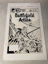 BATTLEFIELD ACTION #79 comic COVER prod stat ART 1983 GIORDANO WAR TANK  picture
