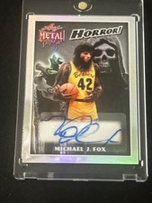 MICHAEL J FOX 2026 LEAF METAL HALLOWEEN HORROR TEEN WOLF AUTO PRISMATIC 1/1 picture