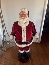 Gemmy 4FT Animated Singing Dancing Santa Claus Karaoke Mic Christmas Works picture