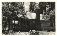 Rppc Tomblers Lodge Mormon Lake Arizona Log Cabins Frashers Postcard picture