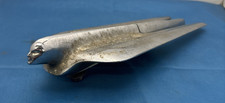 Vintage Chrome Flying Goddess Hood Ornament Winged Woman picture