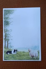 NOS Vintage Dog & Sheep Stationery Set w/ envelopes picture