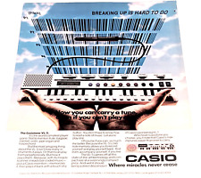 Keyboard Scanner Casio Casiotone VL5  1982 Vintage Print Ad Bar Coded Music picture