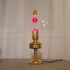 Vintage Lava Lamp with Gold Body and Red Wax Rare Lava Lamp picture