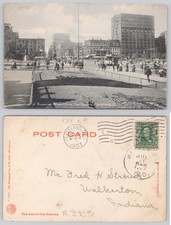 1907 Cleveland OH Superior Street The Square Rotograph Postcard Posted picture