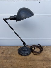 Vintage Faries Lamp Black Paint Original Rewired Shade Industrial Modern picture