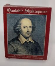 Quotable Shakespeare Knowledge Cards Euc  picture