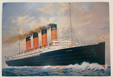 Vintage CUNARD LINE NEW YORK  LIVERPOOL - 11x16 inches Tin Metal Sign picture