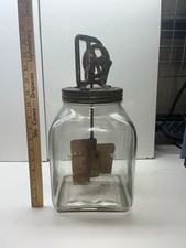 Antique Dazey Butter Churn No. 80 8-Quart Glass 1922 Patent Working St Louis picture