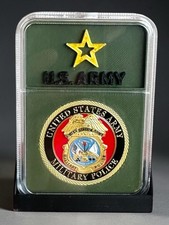 MP-Military Police Army Challenge Coin US Army in MACE Signature Display picture