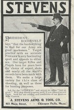 1902 J. Stevens Arms & Tool Co. Print Ad Target Pistols Chicopee Falls MA picture