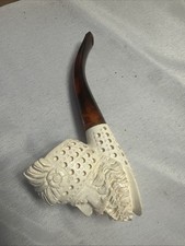Vintage Hand Carved Meerschaum Unsmoked Pipe picture