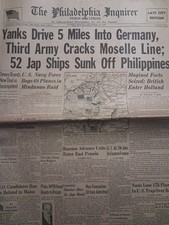 1944 THE PHILADELPHIA INQUIRER Sept 12 WWII picture