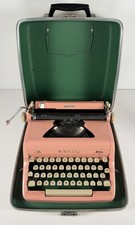 Rare Original 1957 Vintage PINK Royal Quiet DeLuxe Portable Typewriter w/ Case picture