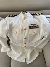 US Navy Pilots Dress White Jacket Maverick TOP GUN COSTUME  42Xl with 37Xl pants picture