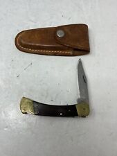 Rare Vintage Buck 110 folding knife Leather Sheath picture